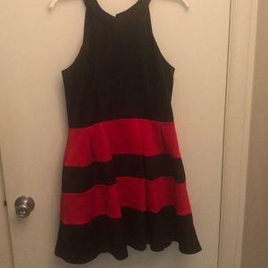 Red and Black Dress